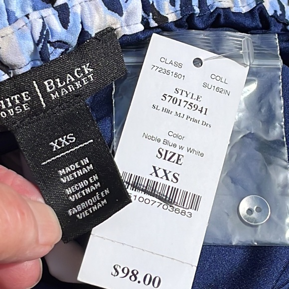 NWT WHBM halter dress XXS-S - Picture 5 of 10